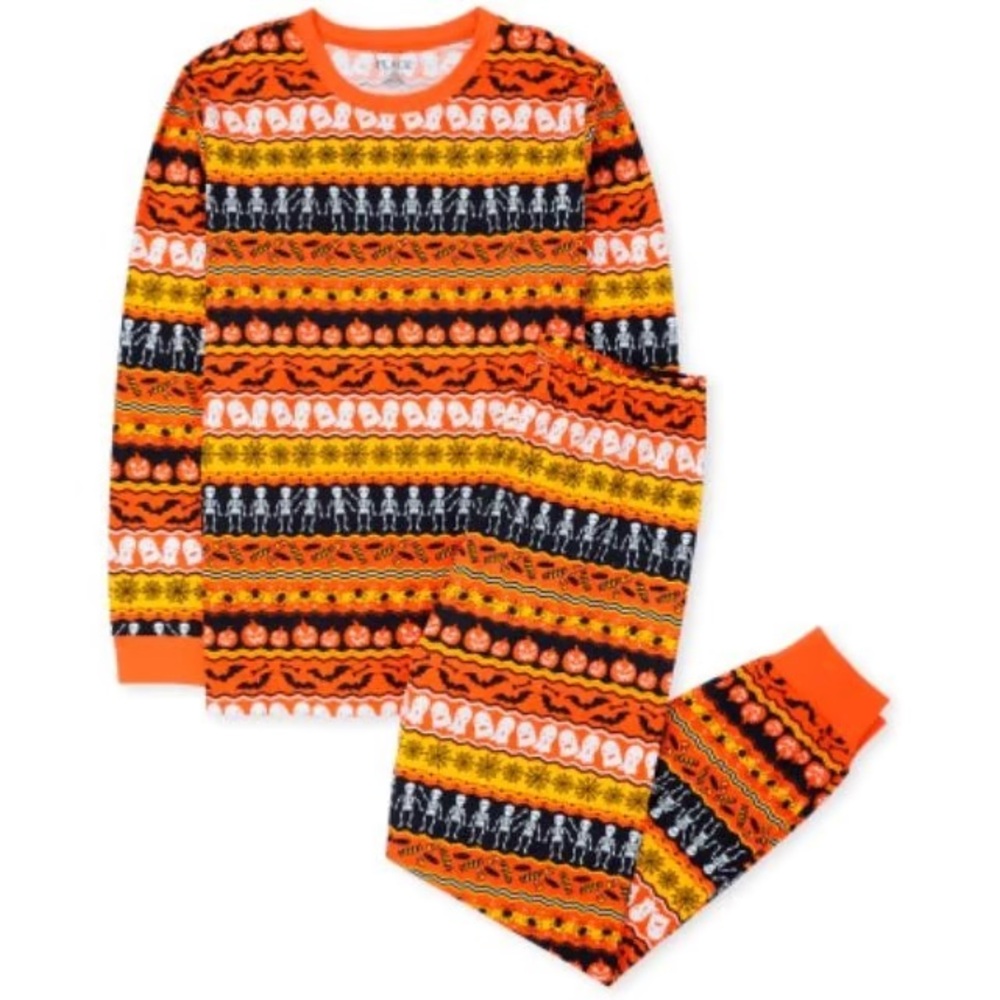 NWOT Women’s Matching Family Glow Halloween Fairisle Cotton Pajamas Size Medium